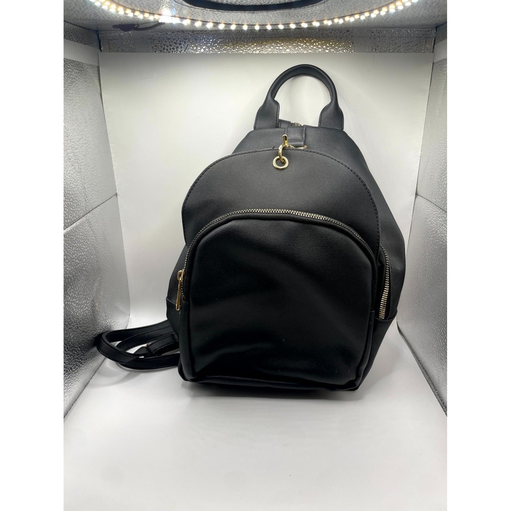 Olivia Miller Heather Sling Bag Backpack Womens Black Leather Adjustable Strap